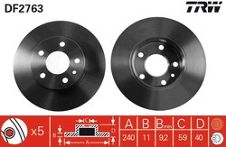 Disc frana TRW DF2763