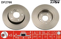 DISC FRANA TRW DF2766 - Compatibil cu LAND ROVER