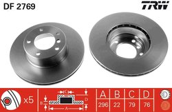 DISC FRANA TRW DF2769 - Compatibil cu BMW