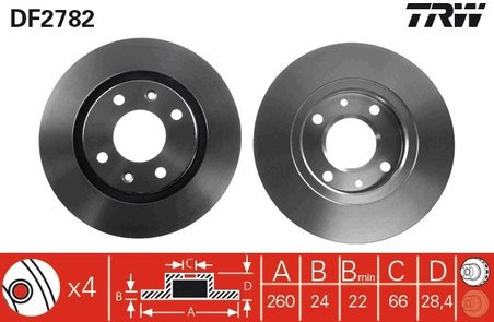 Disc frana TRW DF2782