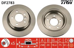 DISC FRANA TRW DF2783 - Compatibil cu ALPINA, BMW