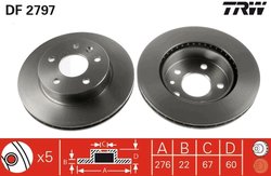 DISC FRANA TRW DF2797 - Compatibil cu MERCEDES-BENZ