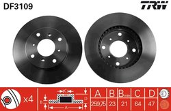 Disc frana TRW DF3109