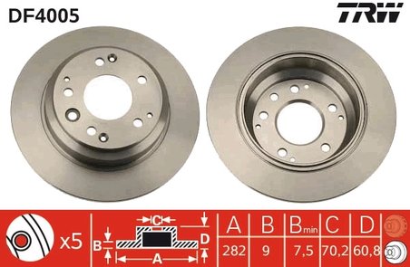 Disc frana TRW DF4005