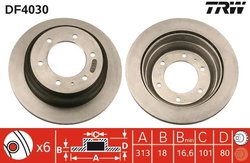 DISC FRANA TRW DF4030 - Compatibil cu HOLDEN, ISUZU, OPEL, VAUXHALL