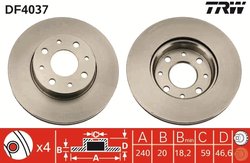 Disc frana TRW DF4037