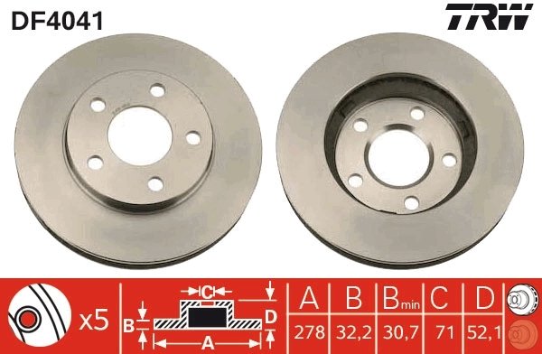 Disc frana TRW DF4041