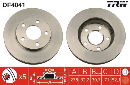 Disc frana TRW DF4041
