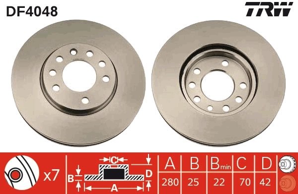 Disc frana TRW DF4048