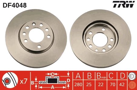 Disc frana TRW DF4048