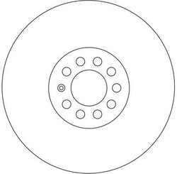DISC FRANA TRW DF4064 - Compatibil cu AUDI, SEAT, SKODA, VW