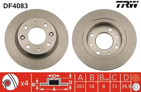 Disc frana TRW DF4083