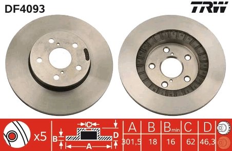 Disc frana TRW DF4093