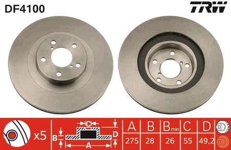 Disc frana TRW DF4100