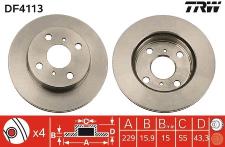Disc frana TRW DF4113