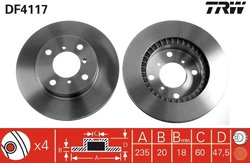 Disc frana TRW DF4117