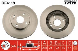 Disc frana TRW DF4119