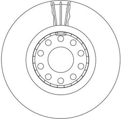 DISC FRANA TRW DF4125S - Compatibil cu AUDI