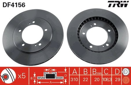 DISC FRANA TRW DF4156 - Compatibil cu SUZUKI
