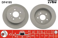 DISC FRANA TRW DF4195 - Compatibil cu MERCEDES-BENZ