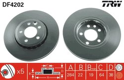 DISC FRANA TRW DF4202 - Compatibil cu MG, MG (NANJING), MG (SAIC), ROEWE (SAIC), ROVER