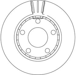 DISC FRANA TRW DF4210 - Compatibil cu AUDI, VW