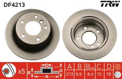DISC FRANA TRW DF4213 - Compatibil cu BMW