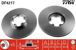 DISC FRANA TRW DF4217 - Compatibil cu FORD, FORD AUSTRALIA