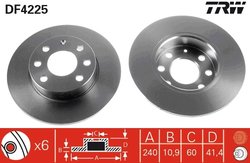 DISC FRANA TRW DF4225 - Compatibil cu OPEL, VAUXHALL