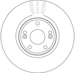 DISC FRANA TRW DF4229S - Compatibil cu RENAULT