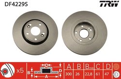 DISC FRANA TRW DF4229S - Compatibil cu RENAULT