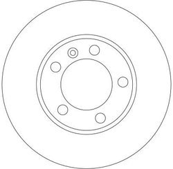 DISC FRANA TRW DF4249S - Compatibil cu NISSAN, OPEL, RENAULT, VAUXHALL