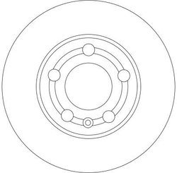 DISC FRANA TRW DF4253 - Compatibil cu SKODA, VW