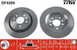 DISC FRANA TRW DF4284 - Compatibil cu CADILLAC, CHEVROLET, FIAT, HOLDEN, OPEL, SAAB, VAUXHALL