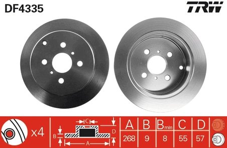 Disc frana TRW DF4335