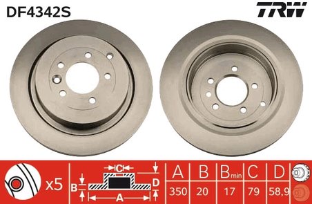 Disc frana TRW DF4342S
