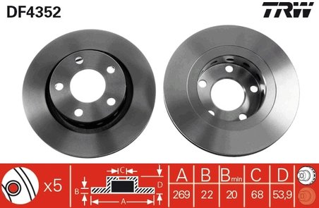 Disc frana TRW DF4352