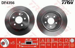 DISC FRANA TRW DF4356 - Compatibil cu MERCEDES-BENZ, MERCEDES-BENZ (FJDA)