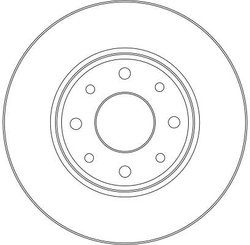 DISC FRANA TRW DF4375 - Compatibil cu FIAT, FORD