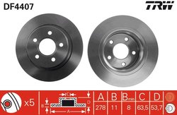 DISC FRANA TRW DF4407 - Compatibil cu FORD