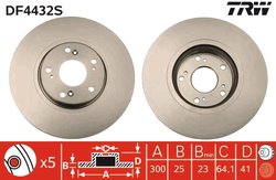 DISC FRANA TRW DF4432S - Compatibil cu HONDA