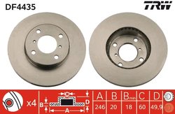 DISC FRANA TRW DF4435 - Compatibil cu SUZUKI, SUZUKI (CHANGHE)