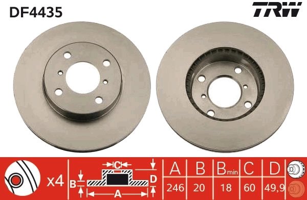 Disc frana TRW DF4435