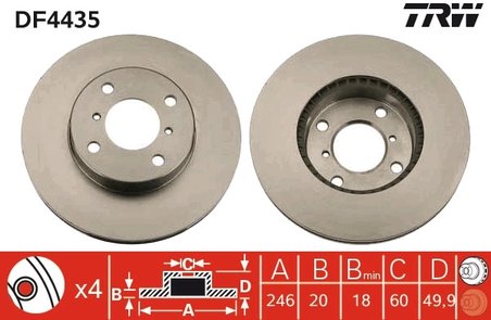 Disc frana TRW DF4435
