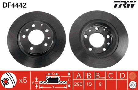 Disc frana TRW DF4442