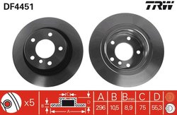 DISC FRANA TRW DF4451 - Compatibil cu BMW, BMW (BRILLIANCE)