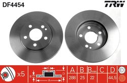 DISC FRANA TRW DF4454 - Compatibil cu MERCEDES-BENZ