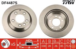 Disc frana TRW DF4487S