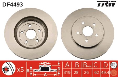Disc frana TRW DF4493