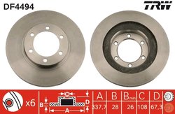 Disc frana TRW DF4494